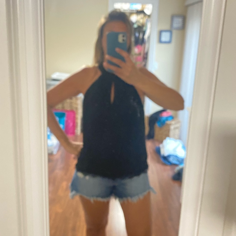 Black tank top
